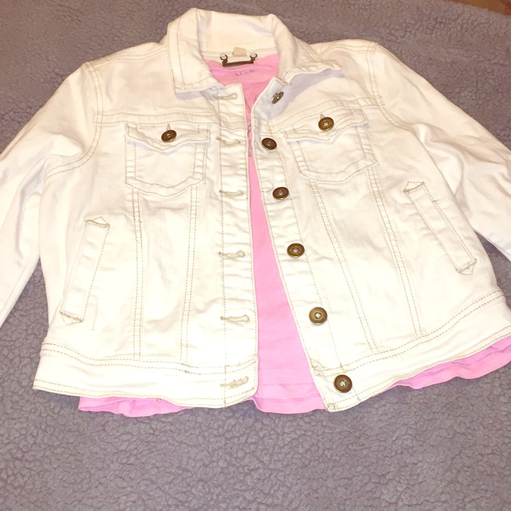 Jou Jou White Jean Jacket